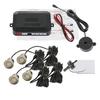 Hippcron 4 Sensors Buzzer 22mm Car Parking Sensor Kit Reverse Backup Radar Sound Alert Indicator Probe System 12V Black White