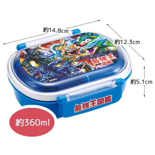 Skater Kids' Lunch Box, 1 Tier, 360ml, with Inner, Dome-Shaped, Perfect for Filling Side Dishes, Antibacterial, Made in Japan, QAF2BAAG-A