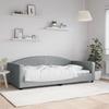 Vidaxl Sofa with Sleeping Function, Light Gray, 100X200 Cm, Upholstered In Fabric