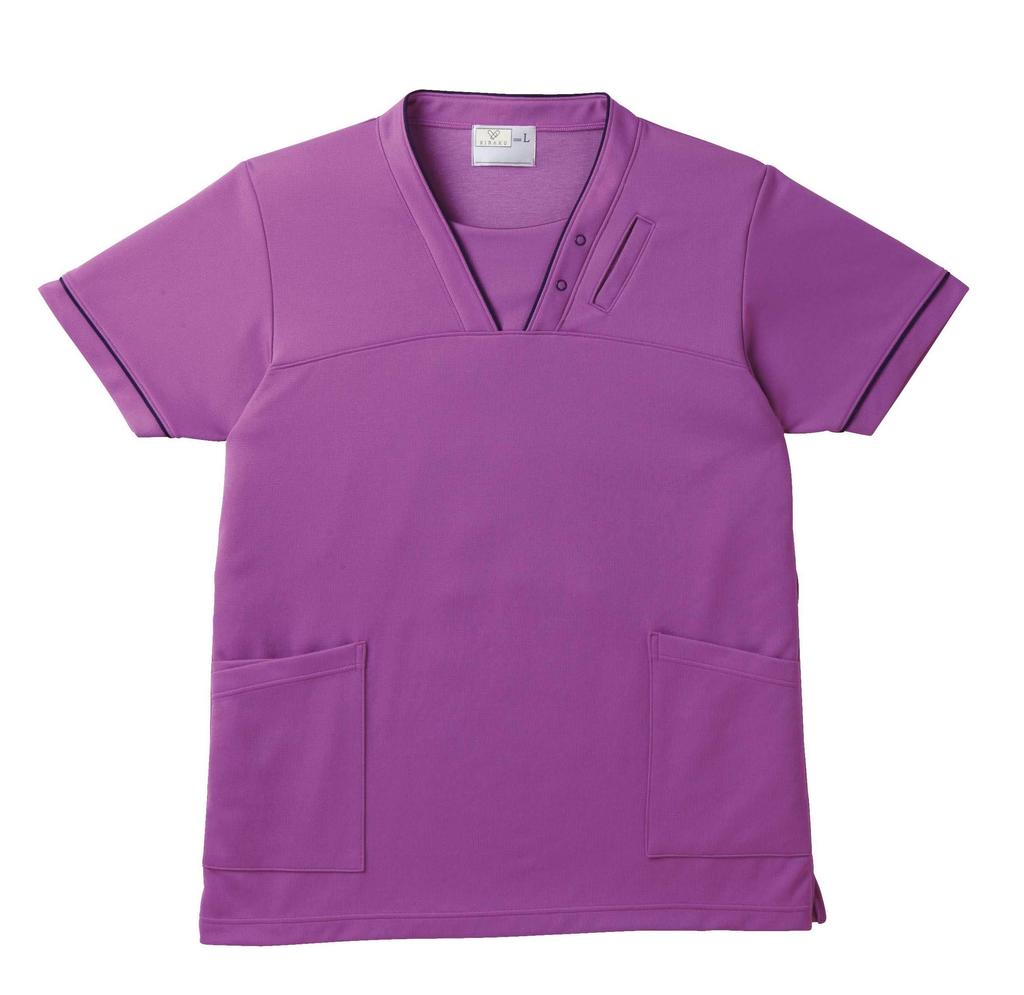 Care Scrub Dragonfly [Kiraku] (4L) CR152-80 (Purple)