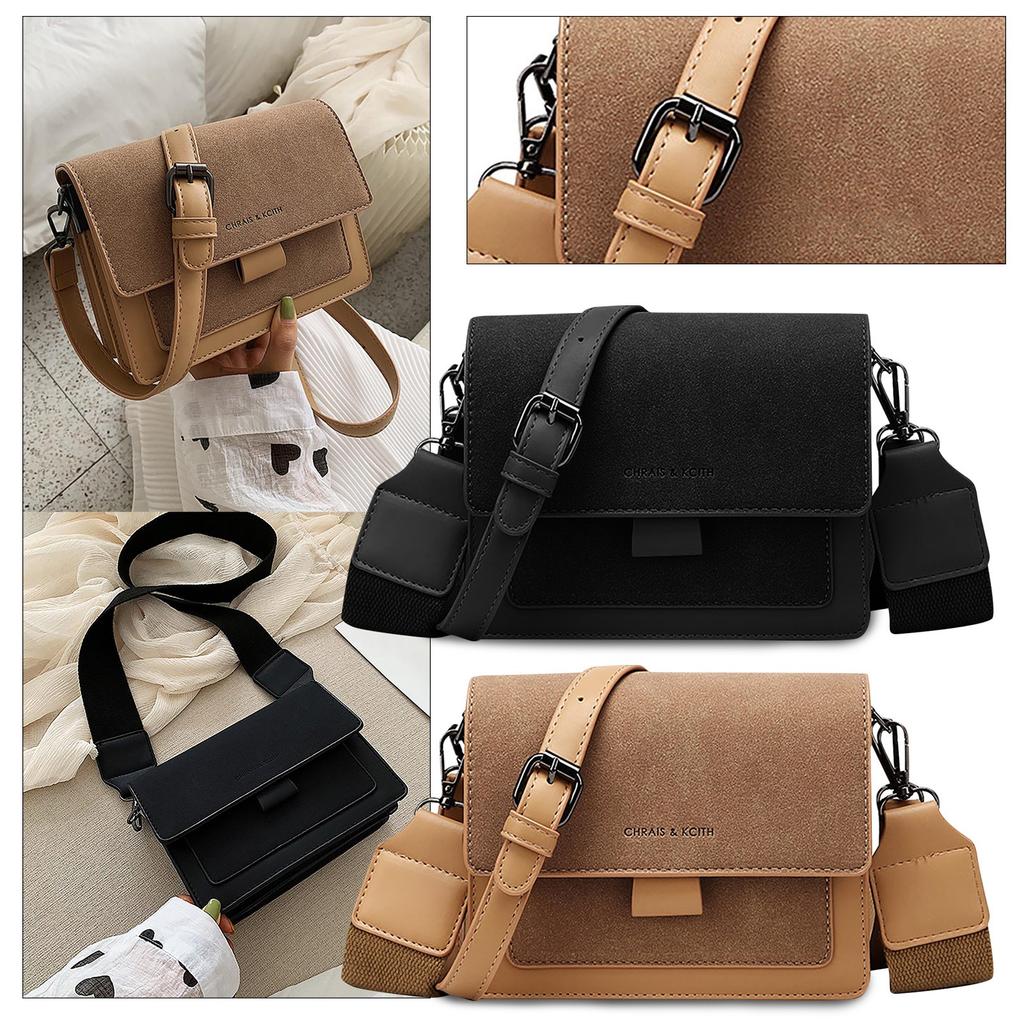 Small Bag For Women, Korean  Small Square Bag, Wide Shoulder Strap, Fashionable And Versatile Single Shoulder Crossbody Bag