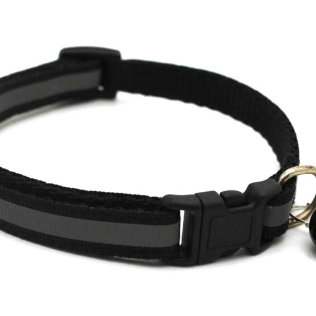 Reflective Adjustable Pet Collar with Bell for Small Dogs and Cats - Anti-Lost Design