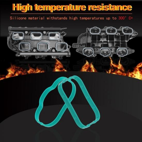 Green Intake Manifold Upper Lower Gasket Set for 11-19 Chrysler Dodge Jeep 3.6L