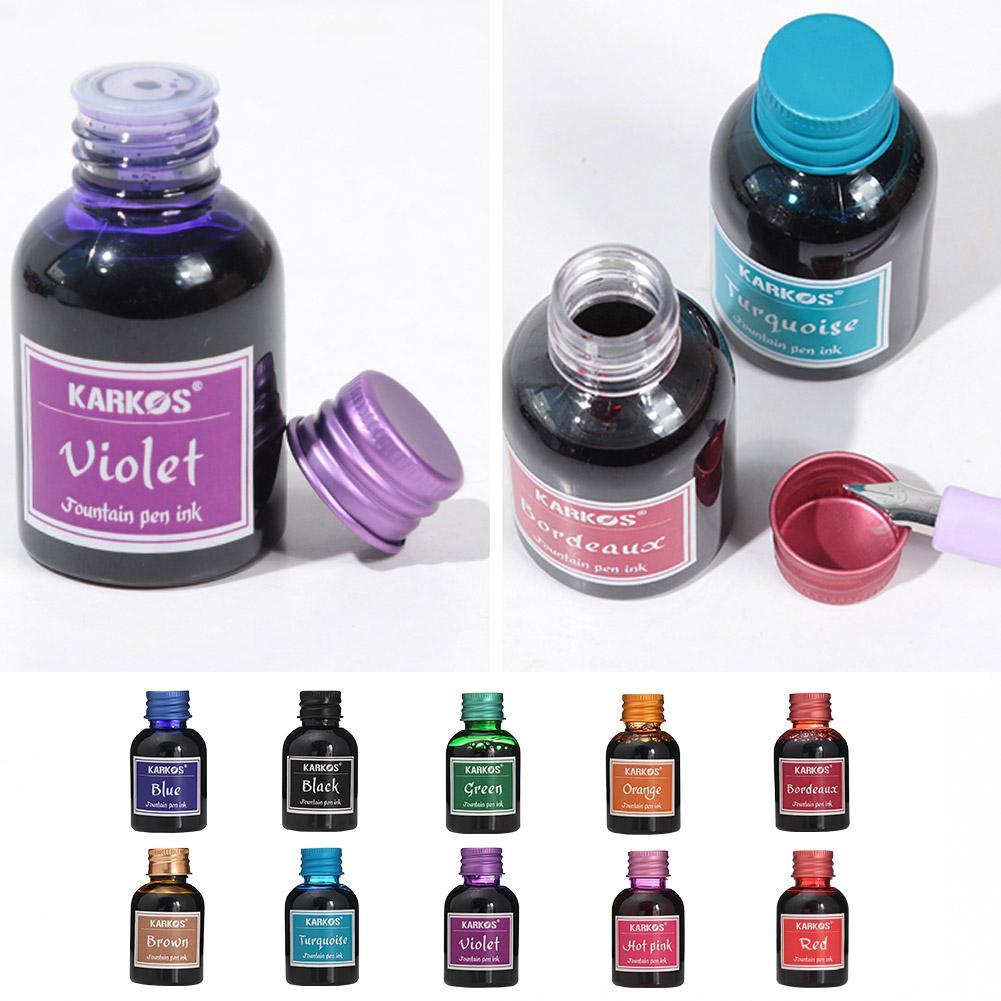 1 Bottle Pure Colorful 20ml Fountain Pen Ink Refilling Ink Stationery School High Quality Calligraphy Writing Fountain Ink