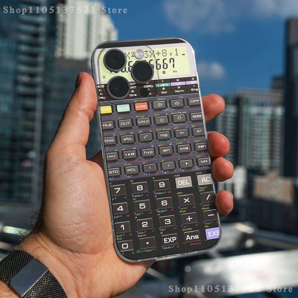 

Printed Art Calculator Phone Case For iPhone 16,15,17,12,13,14,11 Max,Pro,Plus,X,XS,XR,SE4,E Mini Transparent Cover iPhone13mini