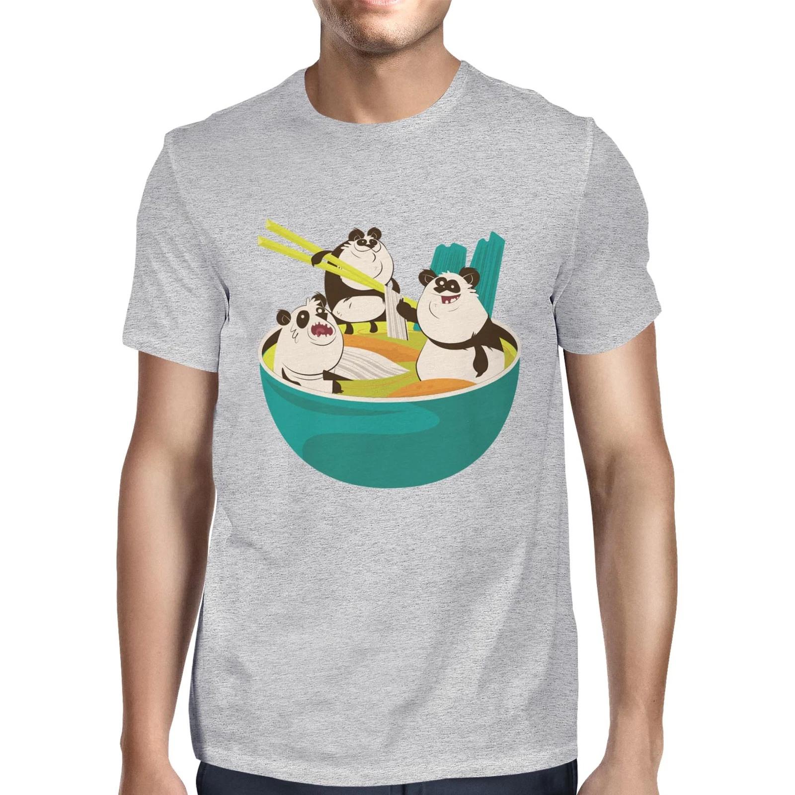 1Tee Mens Drunk in Ramen Pandas T-Shirt XS
