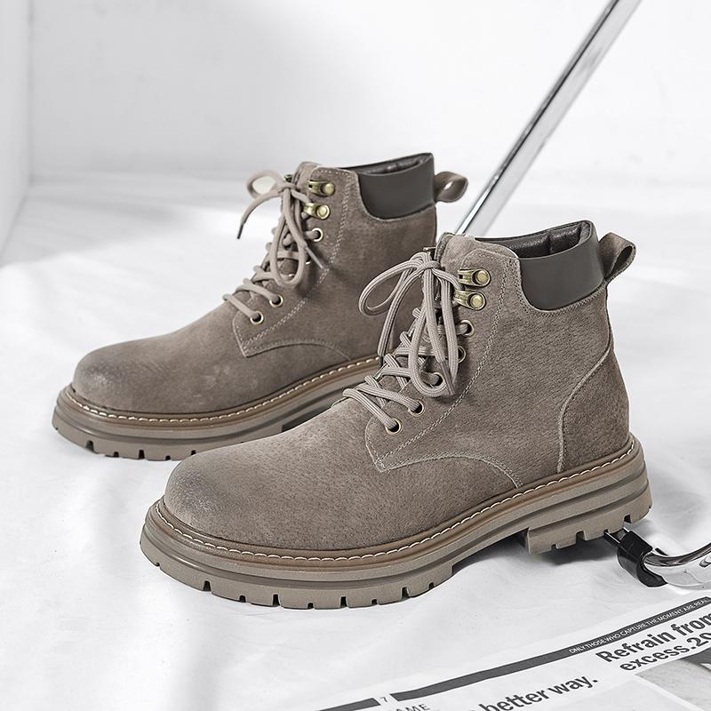 Fashion Autumn and Winter Men Boots Thick Bottom Wear resistant Lace Business Outdoor Training Brand Chelsea Boots Size 38-44 Men Boots