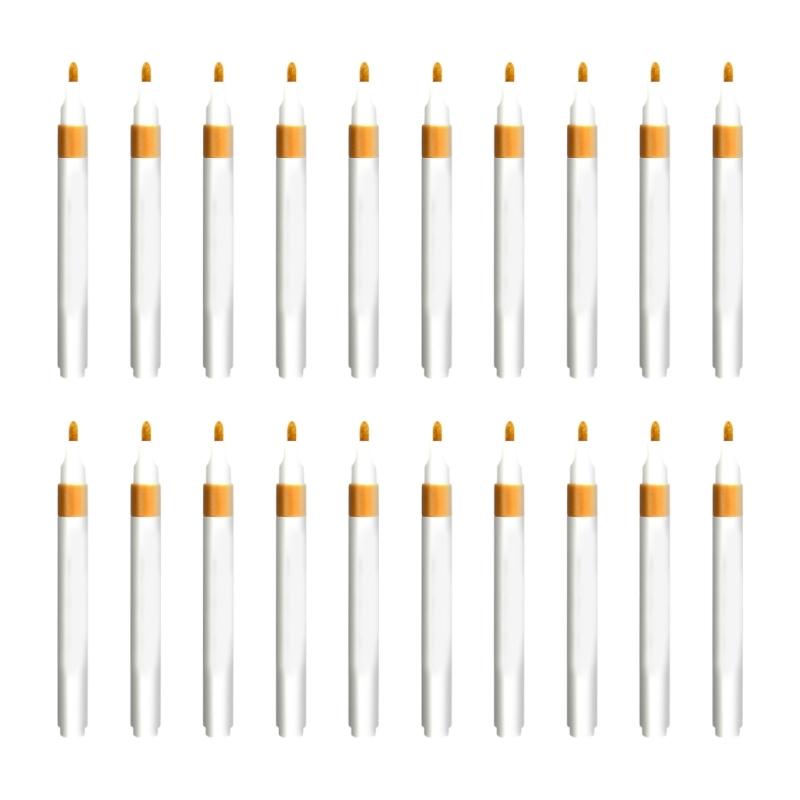 20Pcs Acrylic Highlighter Quick Dry Oil Based Inks Acrylic Paint Pen For Drawing on Paper Leather Ceramic Glass Wood золотой