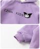 Korean-Style Velvet Hoodie & Pleated Skirt Set for Girls - Autumn/Winter Cartoon Design