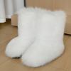 Fashion Fluffy Mid-calf Boots Winter Women Fashion Snow Boots Warm Cotton Shoes 2025 New