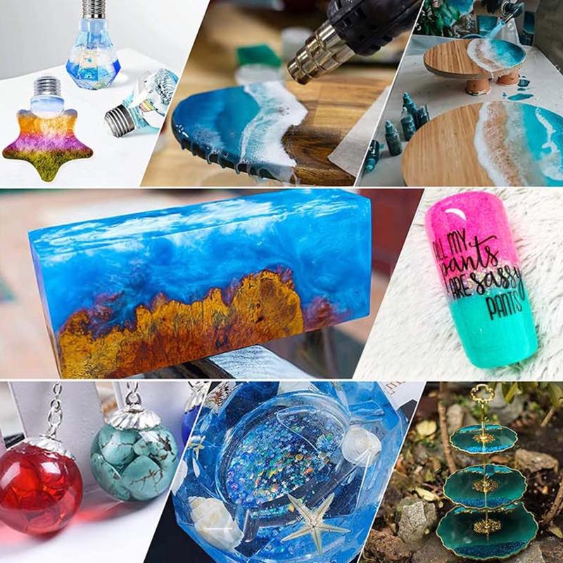 Epoxy Resin Pigment 24 Colors Transparent Non Toxic UV Epoxy Resin Dye Liquid Resin Coloring Jewelry Making 0.17oz Each
