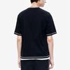 FILA X HAGT Collaboration Loose Casual Sports Printed Embroidered Letter Short Sleeve Drop Shoulder T-Shirt Unisex Tops Black F11U229105F-BK