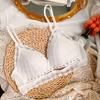 One-piece Underwear Triangle Cup Sexy Gathering Lace Bra Bra Beautiful Back Chest Pad