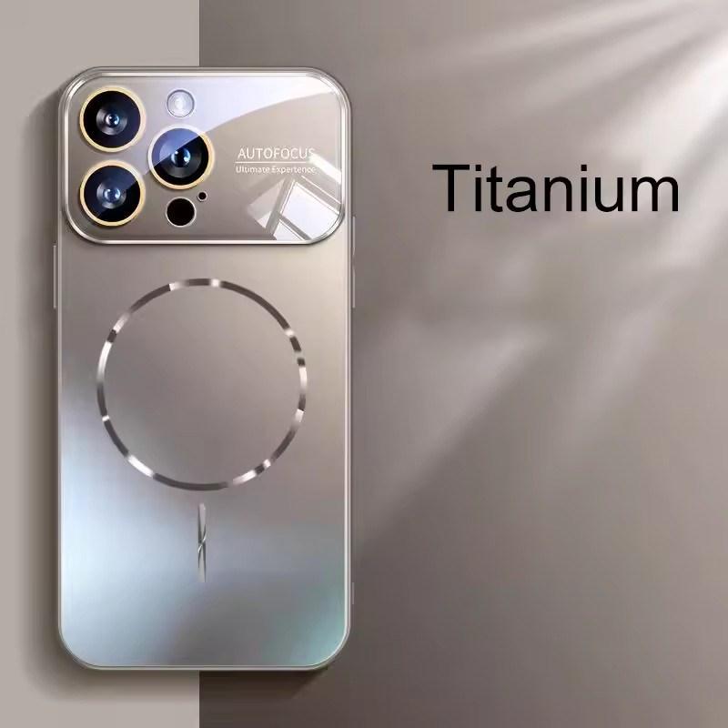 

Матовий AG Nano Жорсткий Чохол для Телефону Для iPhone 17 16 15 14 Pro Max Air Магнітний Для Бездротової Зарядки Magsafe Coque iPhone 14 Pro сірий