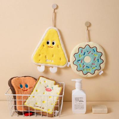 Yaratıcı Tost Bisküvi Peynirli Donut Şeklinde Peluş Çocuk El Kurulama Havlusu Yumuşak Kumaş Oyuncaklar Oda Dekorasyonu Yaratıcı Hediye