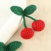Cherry Crochet Embroidery Patch - Handcrafted Hair Accessory & DIY Embellishment