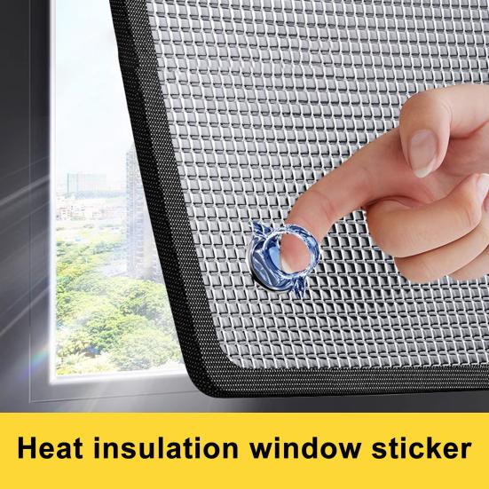 Yousheng Heat Insulation Window Film Aluminum Foil Reflective Privacy Screen UV Protection Window Film with Suction Cup for Home Office Bedroom Garage
