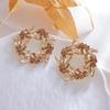 Modern Alloy Geometric Stud Earrings With Gold Pins For Women