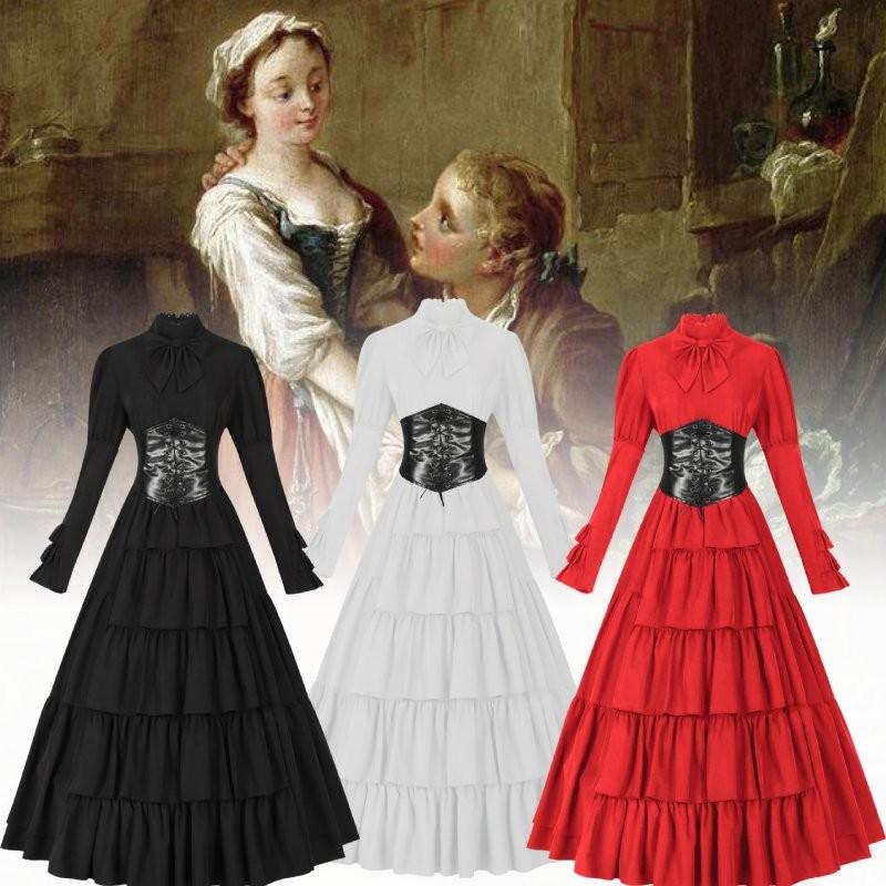 Irish Long Medieval Dress Festivals Cosplay Decoration Costume Set Performance