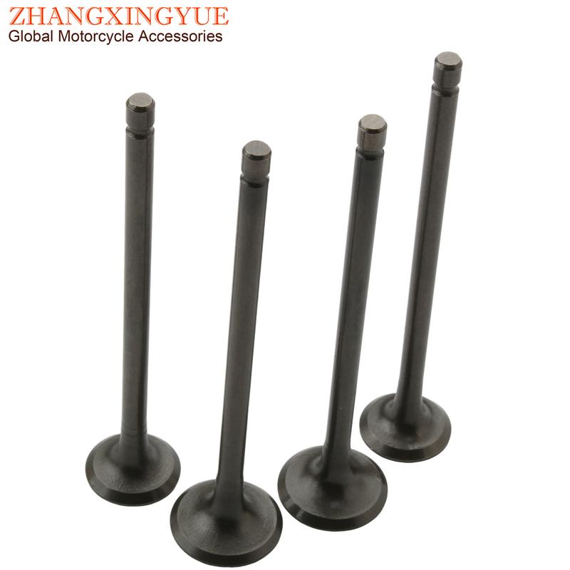 Scooter 4PC Intake And Exhaust Valves For Vespa GT200 GTS250 GTV250 GT60 GTS300 GTV300 872999 873009 4V 4T