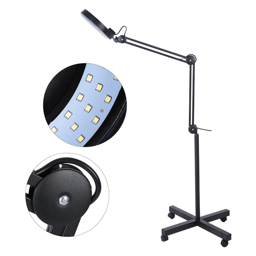 Stand Buty Cosmetic Makeup 5xMagnifying Lighted Magnifier Light Floor LED Lamp  Black