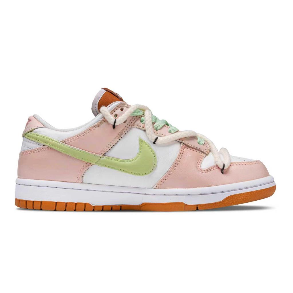 Nike Dunk Guava Sugar Cube Abrasion Resistant Low top Skateboard Shoes Unisex Pink Green FQ6965-700(Team365-)