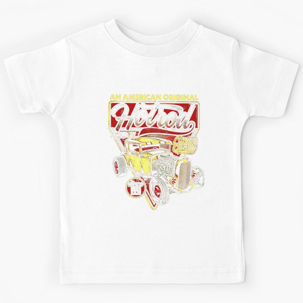 Racing Hot Vintage Car Drag Muscle Rod Kids T-Shirt 110