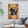 2D Flat Vintage Mother and Daughter Inspirational Quote Aluminium Metal Sign Stylish Wall Decor Mother's Day Decoration & Mother's Day Gift 8 * 12