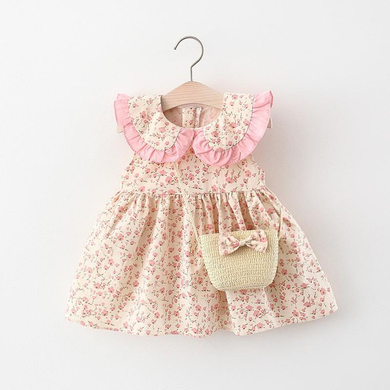 Children's Cute Dress Girl's Sleeveless Print Dress