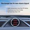 52mm Digital 3 In 1 Waterproof Car Boat Gauge For 12V24v Water Temperature Oil Pressure Voltmeter Fuel Level With Alarm Signal