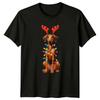 Christmas Dog Reindeer Antlers Lights Holidays Animals Unisexs TShirt Unisexs Tee
