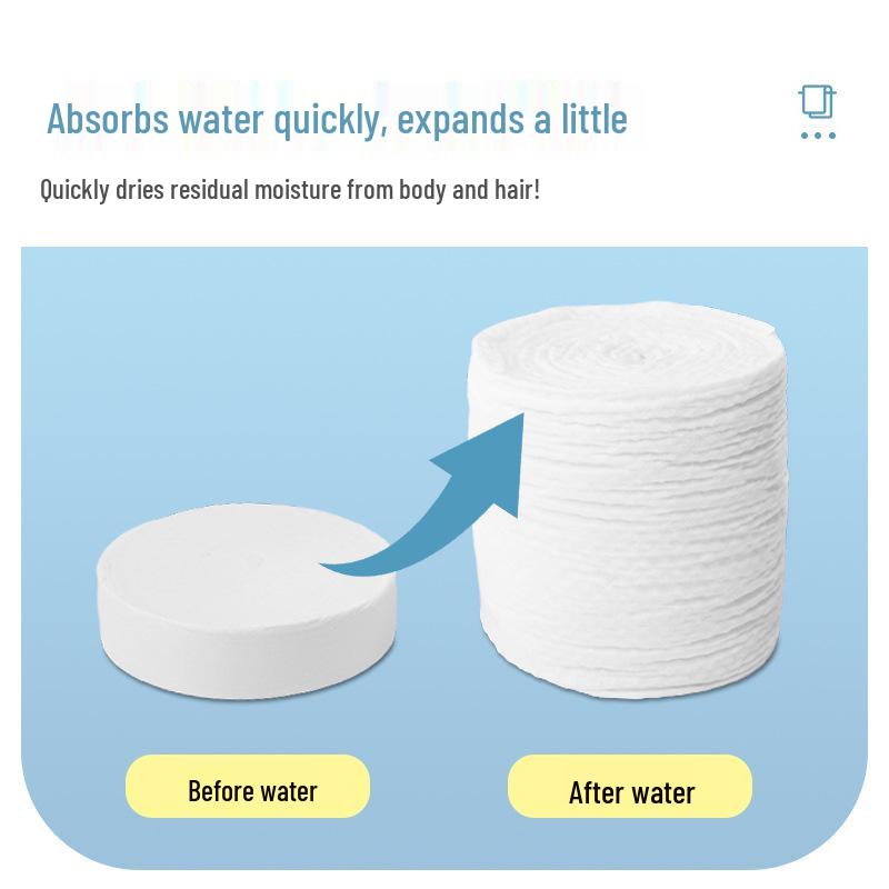 Compact Cotton Compressed Towels - Individually Wrapped, Travel-Friendly Face and Bath Towels for Hotels