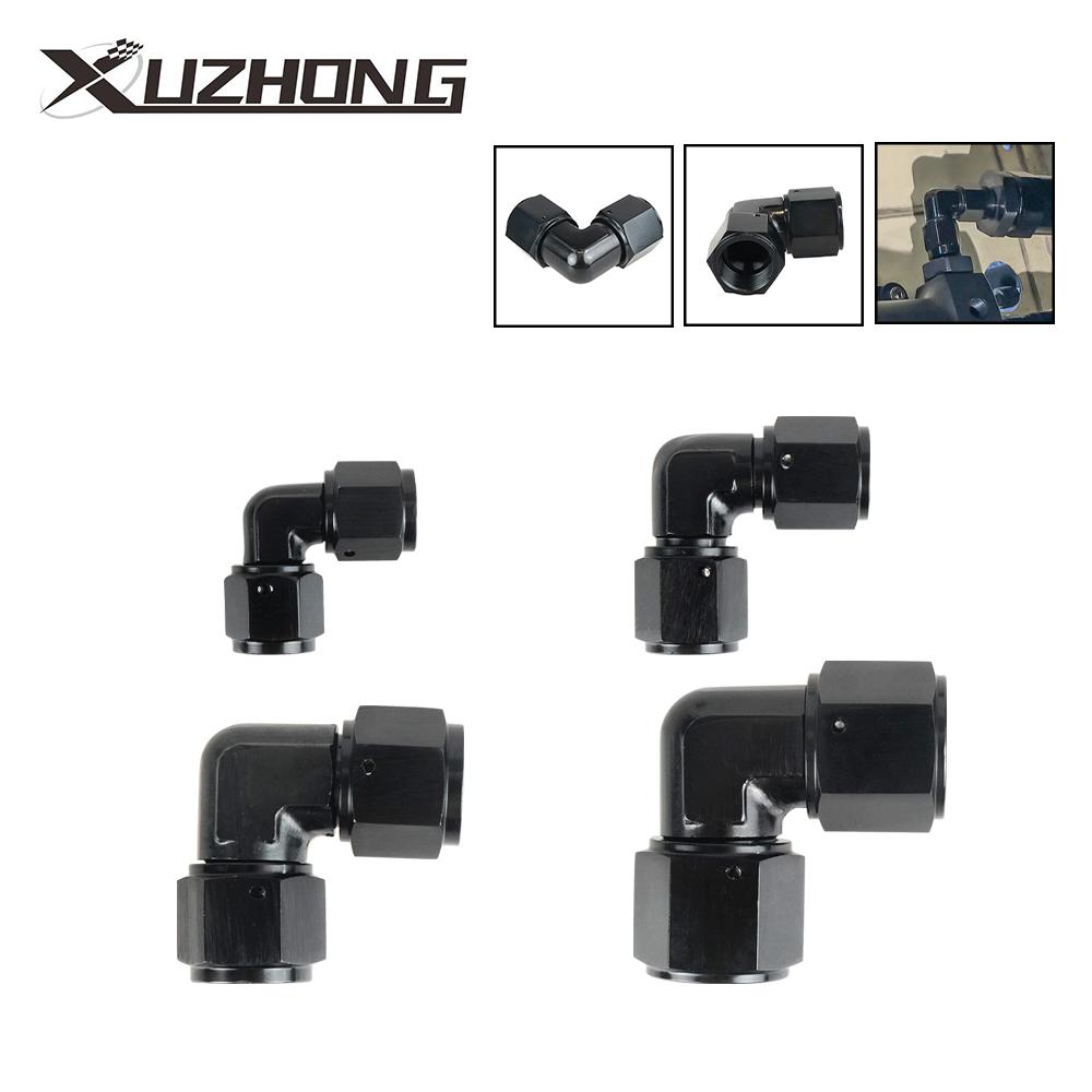 

90 Degree Swivel Elbow Hose Fittings AN4 AN6 AN8 AN10 Female Thread To Hose End Pipe Adapters for Braided Line Fuel Line Adaptor