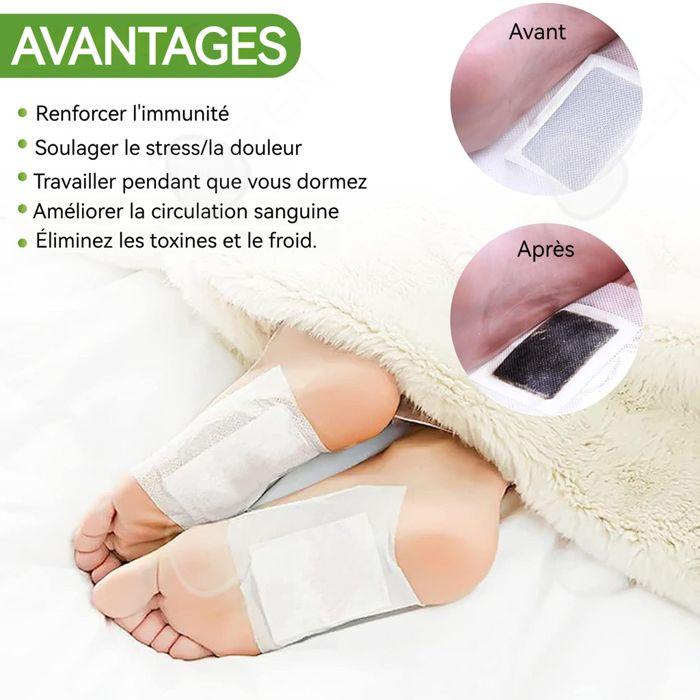 C Patch pied 10PCS plantes naturelles armoise et charbon de bambou soulagement du stress amélioration de l'humeur soins des pieds