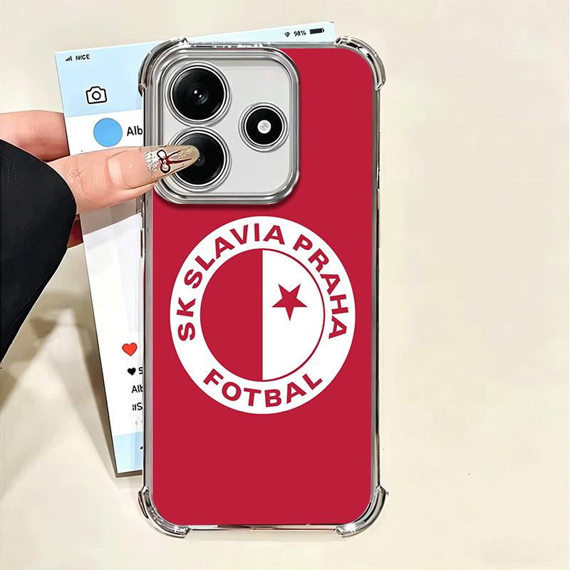 Sk Slavia Praha Czech Republic Soft Phone Case For Xiaomi Poco X7 X8 Pro Max X6 X5 X3 F8 Ultra F7 M8 M7 M5S Redmi 15C 15A 15 14C