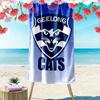 Geelong Cats Edge Print Beach Towel, Large Soft Quick Dry Towel for Beach Camping Swimming