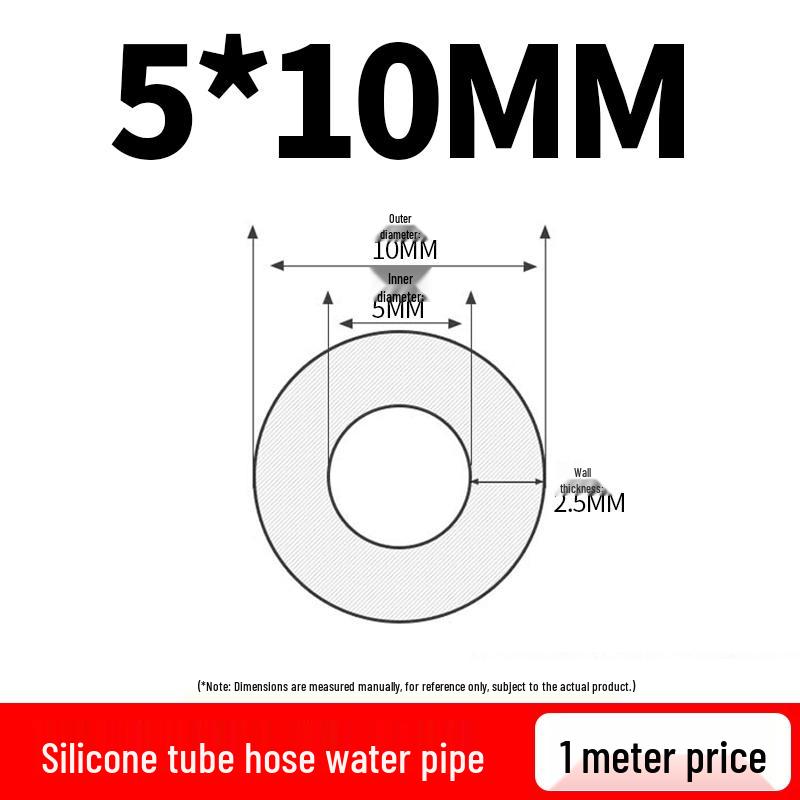 Elastic Tear-Resistant Transparent Silicone Water Hose - Odorless & High-Temperature Resistant for Household Water Dispensers
