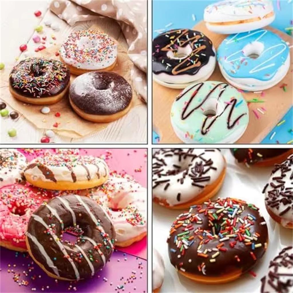 Silicone Donut Cake Pan 6-Cavity Silicone Fluted Tube Cake Pans,Non-Stick Silicone Molds for Donut,Jelly,Cupcake,Doughnut,Bread