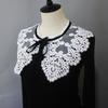 Women Girls Mesh Embroidery Shoulder Wrap Detachable Fake Collar Shawl Cape Decorative Collar Shirt Sweater Lapel Capelet