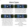 4 Exteral Sensors Solar TPMS Car Tire Pressure Monitoring System Digital LCD Display Auto Tyre Tester Security Alarm Accessories
