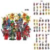 24pcs Phantom Series Ninja Building Blocks Plastic Toy Figures For Children Height)