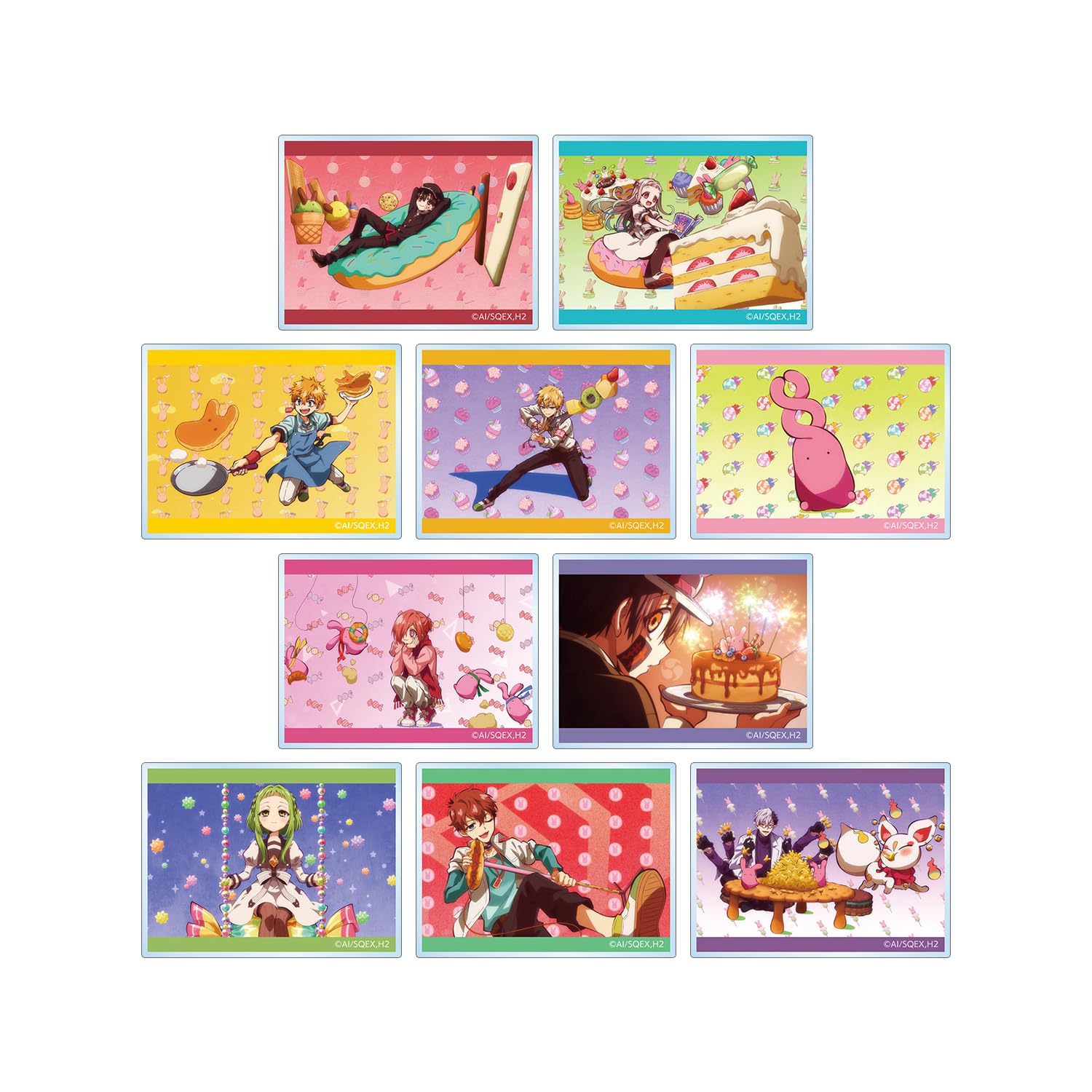 

Short Anime School Boy Trading Scene Acrylic Cards Box of 10 After Hanako-kun