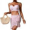 Women's Split Three-piece Sling Skirt Bikini Swimsuit