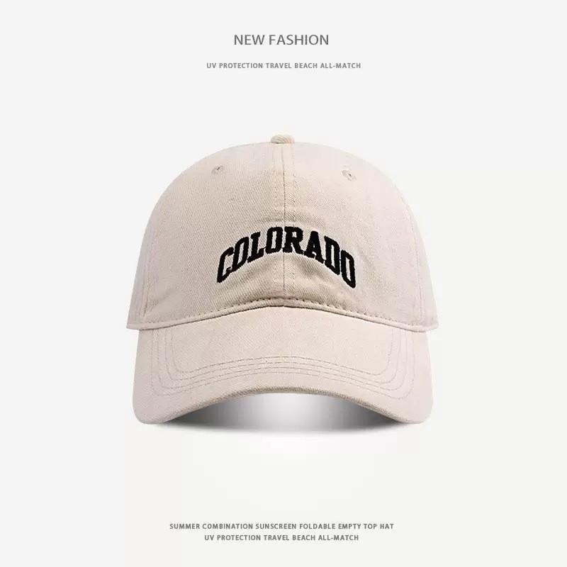 Embroidered Bear Baseball Cap With Wide Brim Adjustable Sun Protection For Casual Men Women