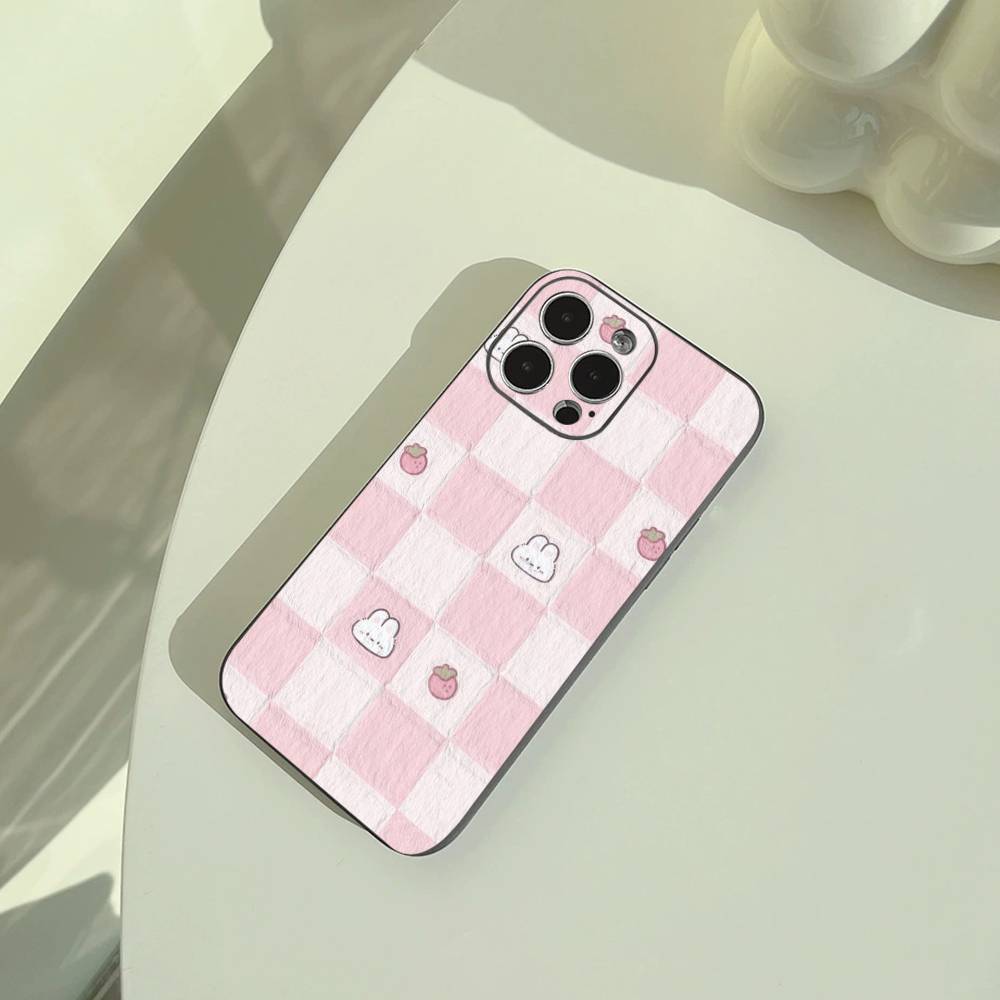 Frische Schachbrett-Handyhülle für iPhone 17,16,15,14,13,12,11 Pro Max,16Plus,XS Weiche Schwarze Hülle