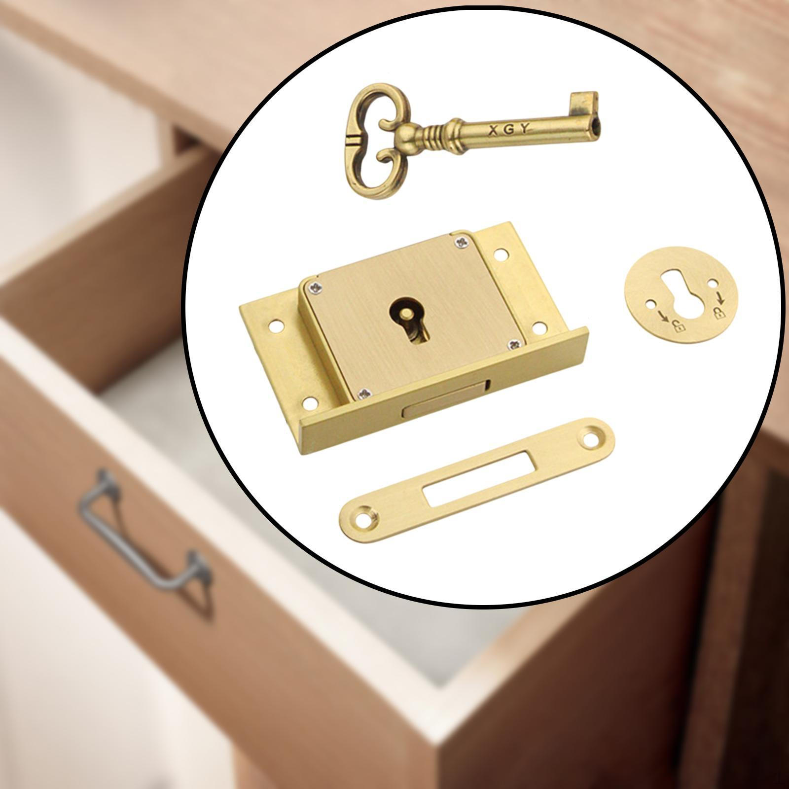 

Латунный замок для шкафов, квадратные ящики для хранения вещей Lock 6.3cmx3.8cmx1cm золотой