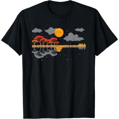 Guitar Lake Shadow Love Guitar Musician, Acoustic Guitar T-Shirt TiuH Mens Womens Tank Top Sweatshirt Hoodie401 Black