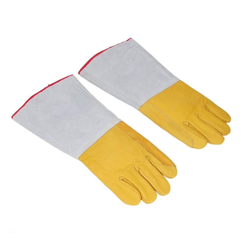 2 Stk. LN2 Schutzhandschuhe 40cm Frostschutz Tieftemperatur Rindslederhandschuhe für flüssigen Stickstoff Trockeneis Kühllagerung