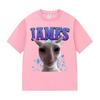 James IAMES Funny Cat Meme Tshirts Stupid Joke Gifts Cat Lover short sleeve tshirt Unisex Women fashion Oversized Cotton T Shirts
