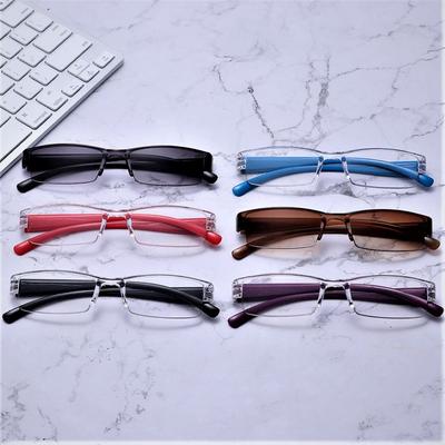 Fashion Reading Glasses Classic Business Ultra-Light Men Women Half Frame Presbyopic Glasses +100 +150 +200 +205 +300 +350 +400